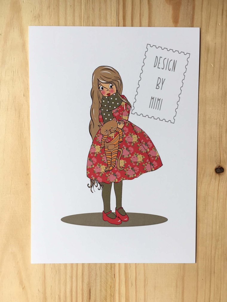 PETITE FILLE AU CHAT